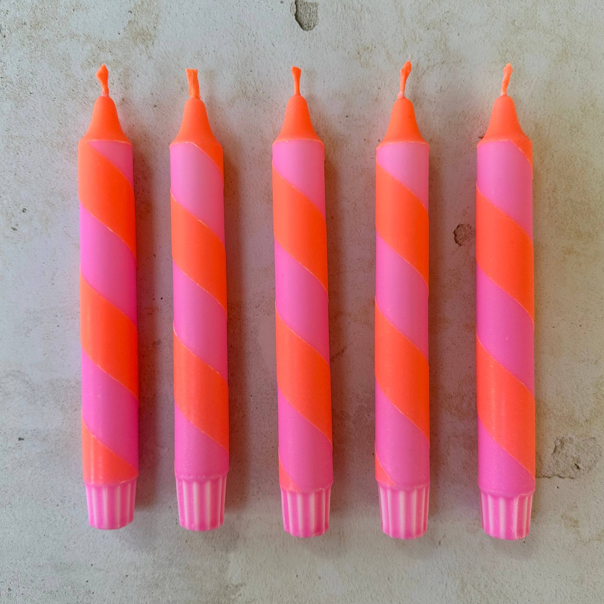 Spiral twist candles detail