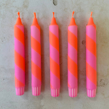 Spiral twist candles detail