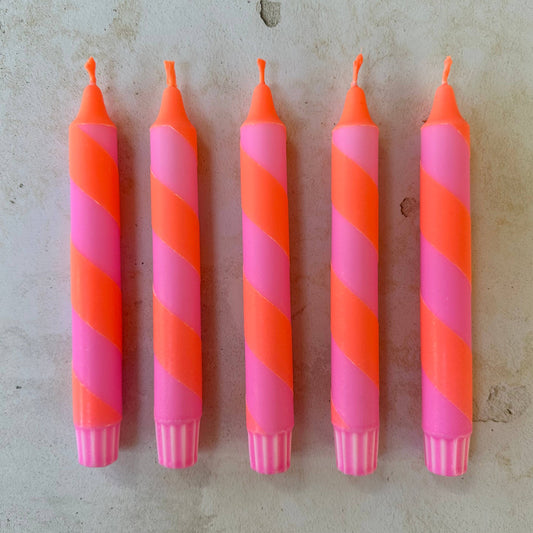 Spiral twist candles detail
