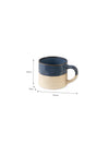 Bladon Half Glazed Mugs - Steel Blue (Set of 2)