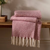 Isla Woven Tasselled Throw Heather