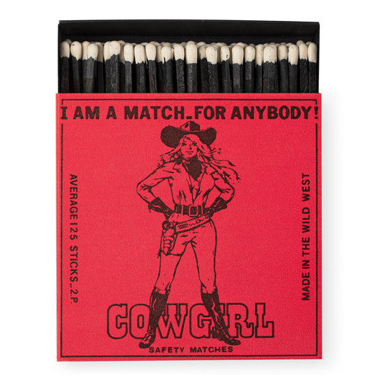 Cowgirl Square Safety Matches