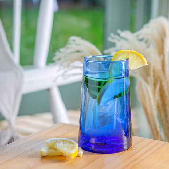 Merzouga blue highball detail