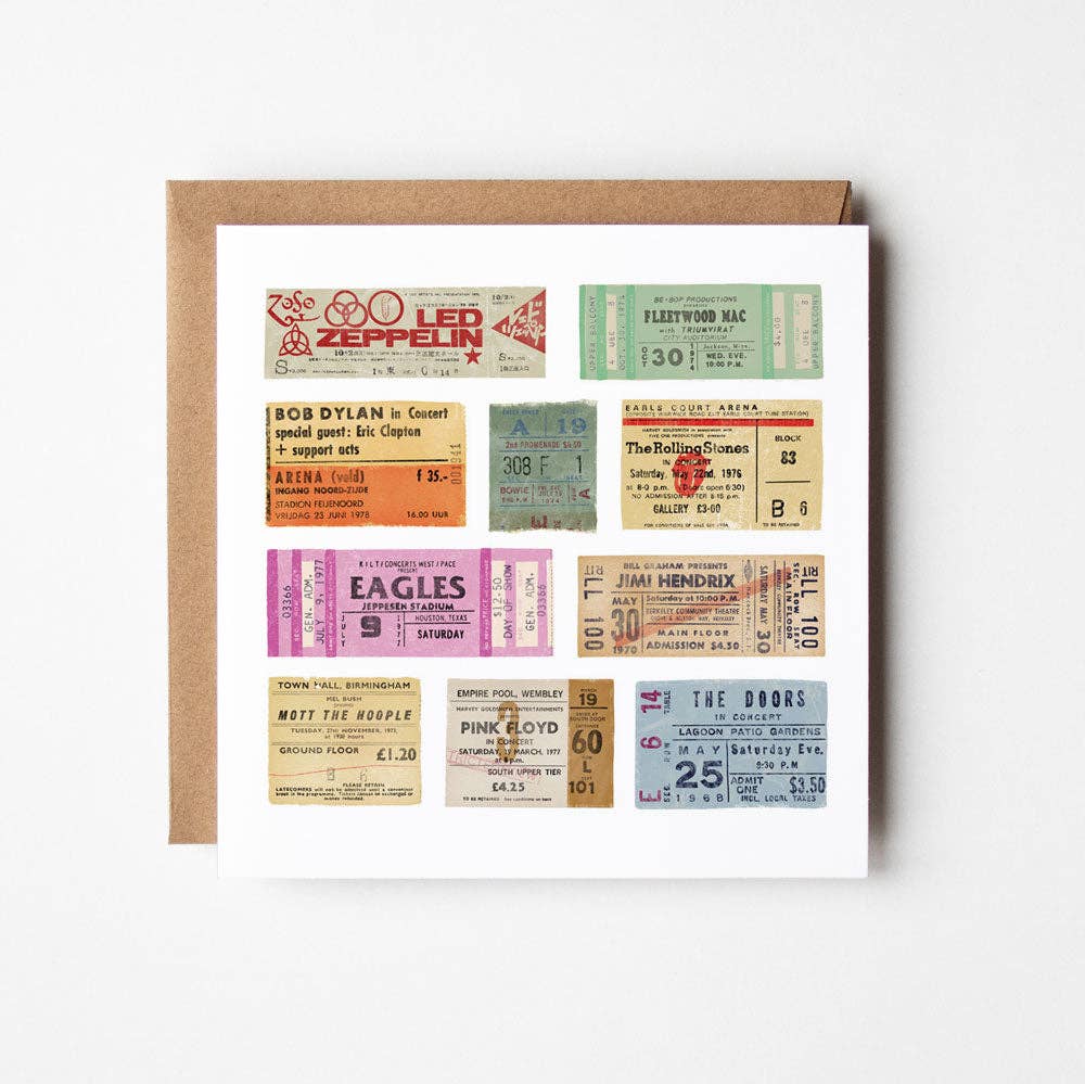 Seventies Blank Greetings Card