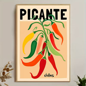 Picante – Retro Chilli Pepper Wall Art