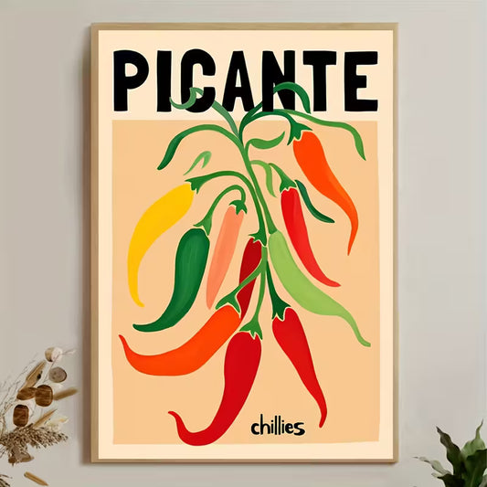 Picante – Retro Chilli Pepper Wall Art
