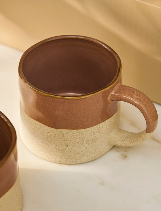 Bladon Half Glazed Mugs - Terracotta (Set of 2)