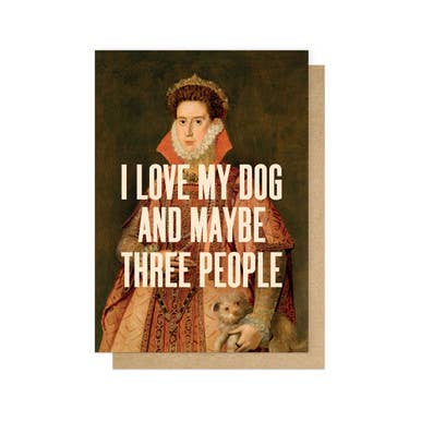 I Love My Dog Greetings Card