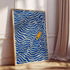 Lone Surfer – Blue Wave Retro Wall Art