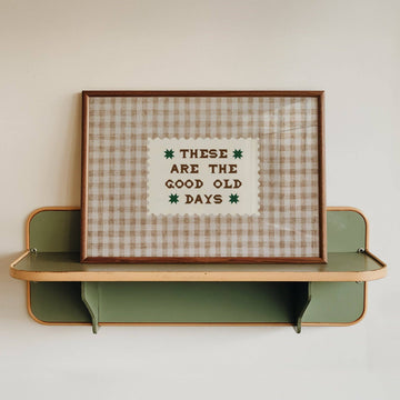 These Are the Good Old Days Gingham Print