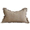 Brown gingham cushion detail