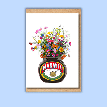 Marmite and Wild Flowers Matte A6 Card