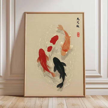 Koi Pond – Japanese Ink Style Wall Art