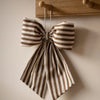 Stripe Hanging Bow - Brown Large