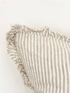 Natural beige stripe cushion detail