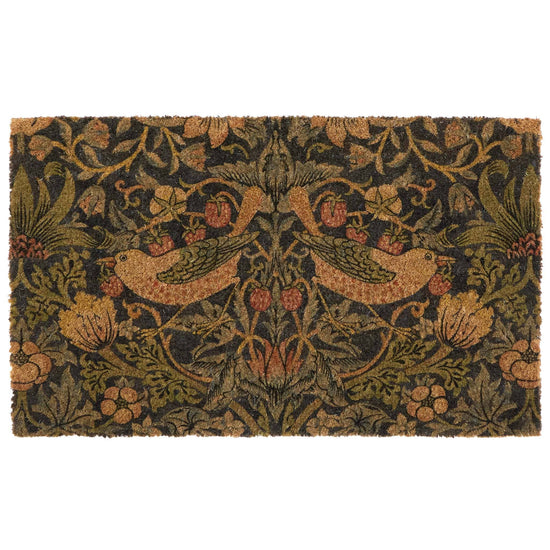 Strawberry Thief navy doormat detail