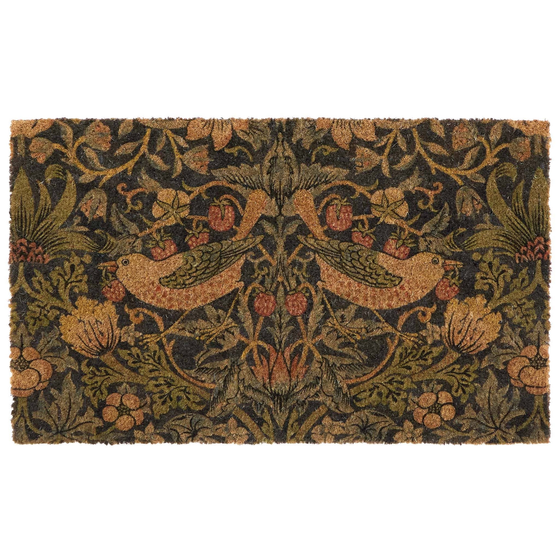 Strawberry Thief navy doormat detail