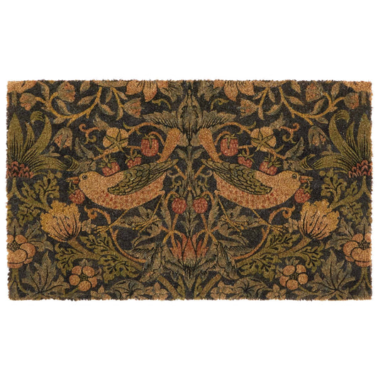 Strawberry Thief navy doormat detail