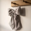 Striped Hanging Bow - Brown & White