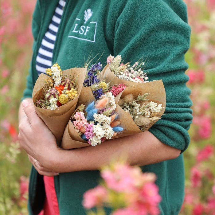 Mini Dried Flower Bouquet Colourful