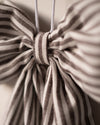 Striped Hanging Bow - Brown & White