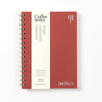 Cherry Wirebound Notebook Plain