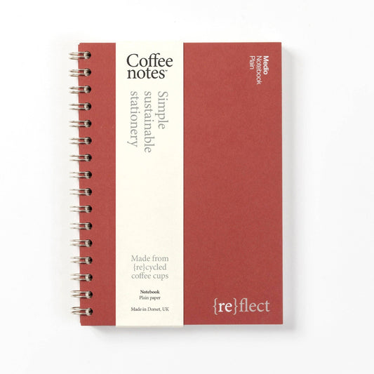 Cherry Wirebound Notebook Plain