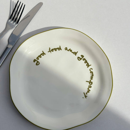 Good Food and Good Company plate detail
