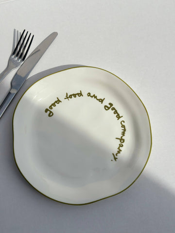 Good Food and Good Company plate detail