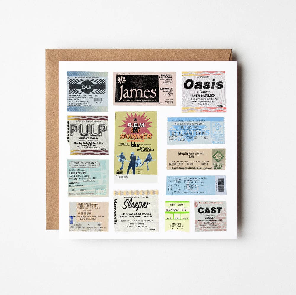 Nineties Blank Greetings Card