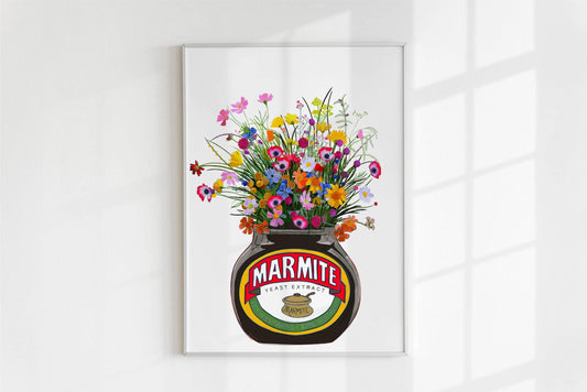 Marmite wildflowers print detail