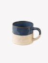 Bladon Half Glazed Mugs - Steel Blue (Set of 2)