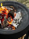 Sarsden Steel Round Fire Pit & Log Store