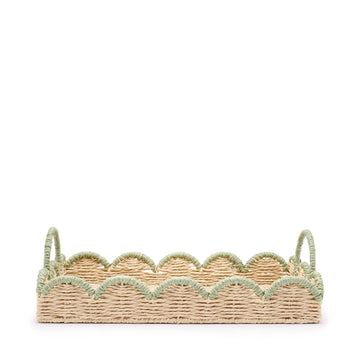 Scalloped Green Edge Tray — product shot