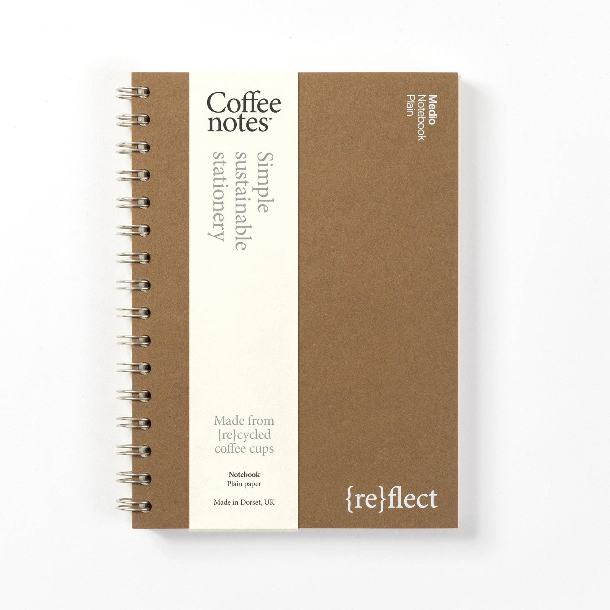Hazelnut Wirebound Notebook Plain