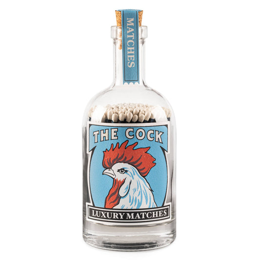 The Cock Glass Bottle Safety Matches