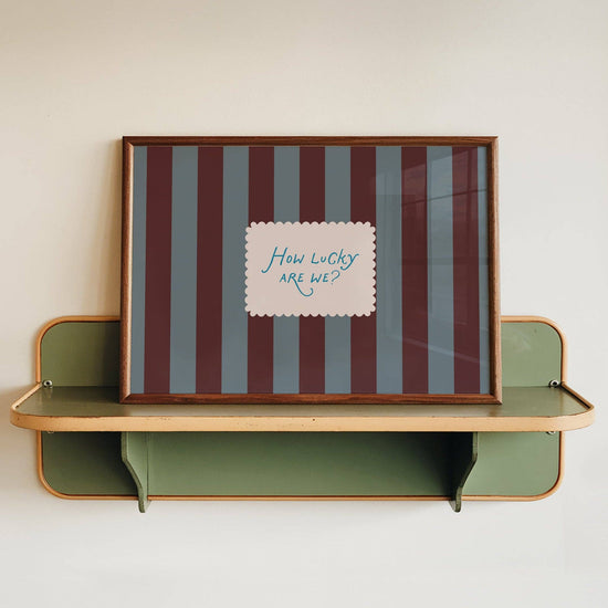 How Lucky Are We Striped Print