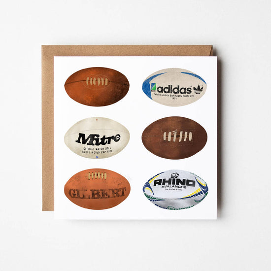 Rugby Blank Greetings Card