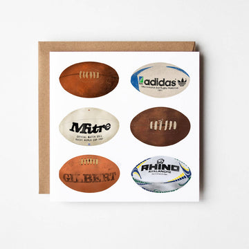 Rugby Blank Greetings Card