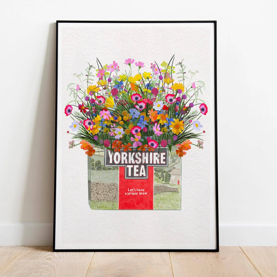 Yorkshire Tea and Wild Flowers Art Print