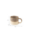Bladon Half Glazed Mugs - Truffle (Set of 2)