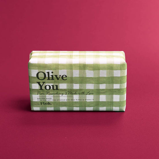 Olive You soap detail