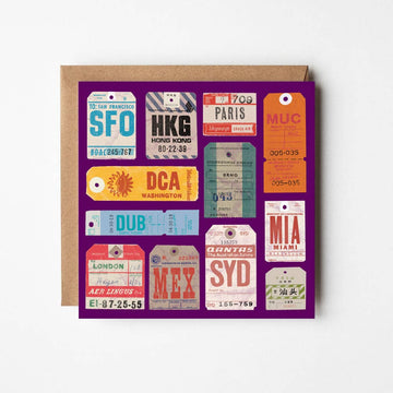 Travel Tickets Blank Greetings Card