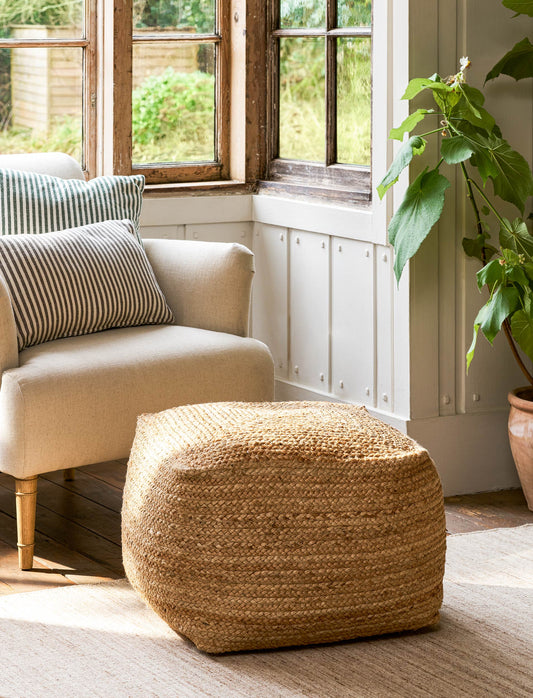 Cerney Jute Square Foot Stool