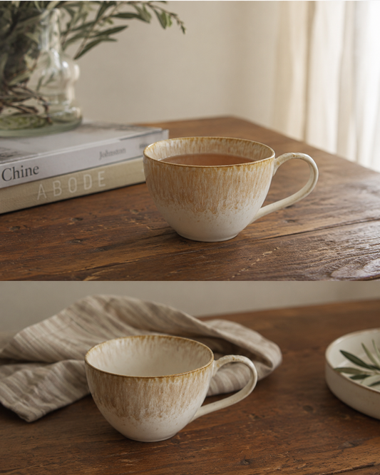 Reactive Organic Mug - Camel (Pack of 4)