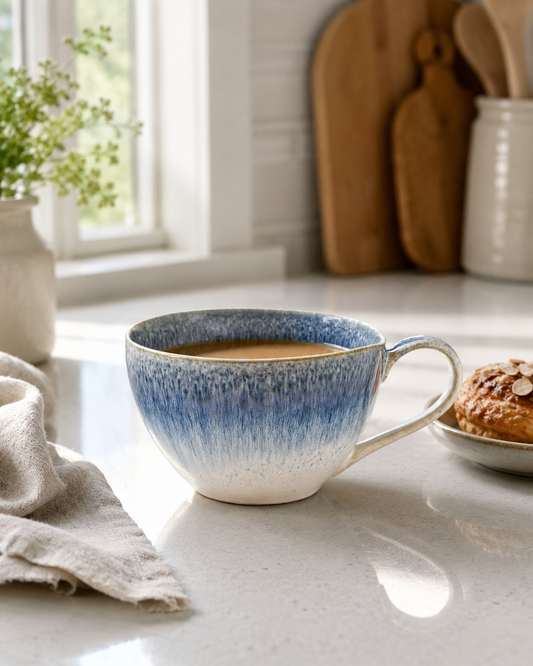 Reactive Organic Mug - Blue (Pack of 4)