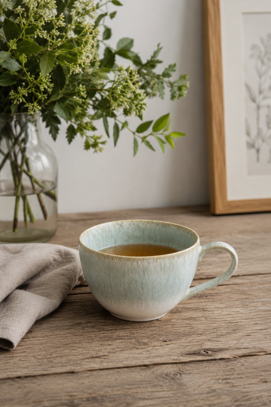 Reactive Organic Mug - Duck Egg (Pack of 4)