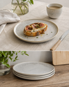 Pebble Glaze Side Plate - Dove Grey (Pack of 4)