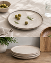 Speckle Glaze Side Plate - Oatmeal (Pack of 4)