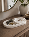 Piedra Marble Trinket Tray - White (Set of 2)